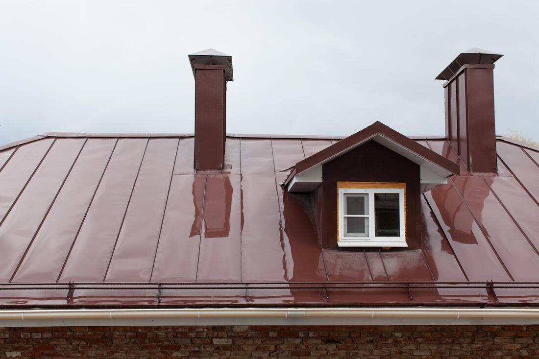 newly painted roof with window